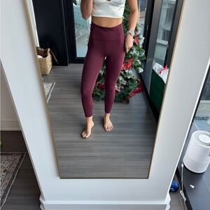 Fabletics Burgundy High-Waisted Leggings